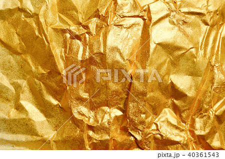 Abstract texture background, wrinkled golden paper 40361543