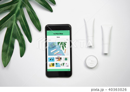 Mockup of cosmetic cream bottle Blank label. 40363026