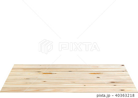 Wood table top on white background 40363218