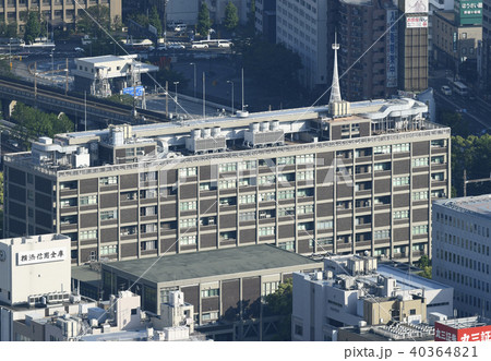 日本の横浜都市景観　横浜市役所などを望む 40364821