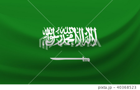 Waving national flag of Saudi Arabia 40368523