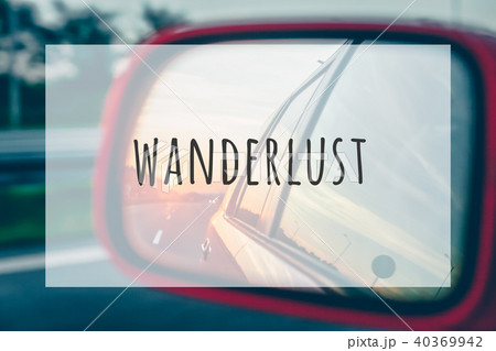 Inspirational typographic quote wanderlust Inspirational typographic quote wanderlust 40369942
