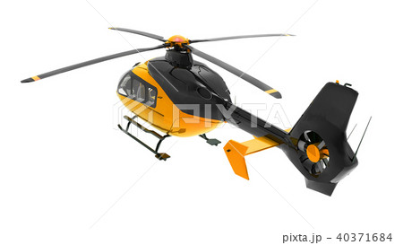 Yellow helicopter isolated on the white background. 3d illustration. Yellow helicopter isolated on the white background. 3d illustration. 40371684