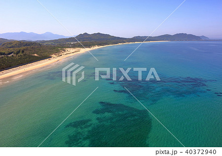 福岡市西区~佐賀県唐津の海岸空撮 福岡県糸島市野北海水浴場 福岡市西区~佐賀県唐津の海岸空撮 福岡県糸島市野北海水浴場 40372940