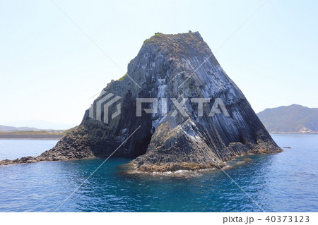 福岡市西区～佐賀県唐津の海岸空撮　福岡県糸島市志摩芥屋大門 40373123