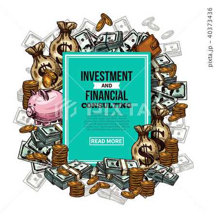 Vector sketch financial investments poster 40373436