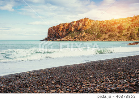 Spring panorama of sea coast city Trapany. Sicily Italy Europe 40373855