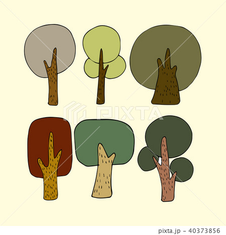 Collection of Tree, Hand drawn Tree, Vector Collection of Tree, Hand drawn Tree, Vector 40373856
