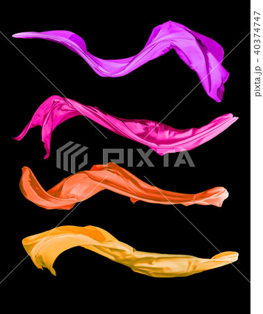 Abstract colored silk on black background 40374747