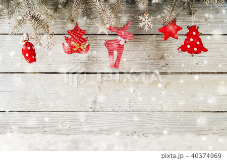 Christmas decoration over wooden background 40374969