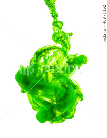 Green ink isolated on white background 40375192