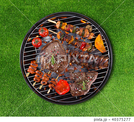 Barbecue grill with various kinds of meat Barbecue grill with various kinds of meat 40375277