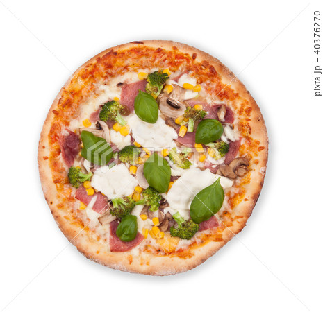 Italian pizza on white background 40376270