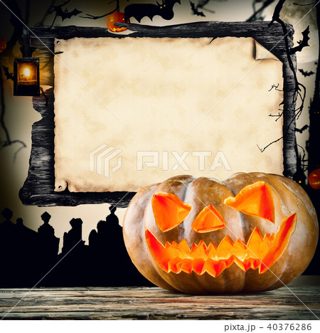 Halloween concept with blank board for text Halloween concept with blank board for text 40376286