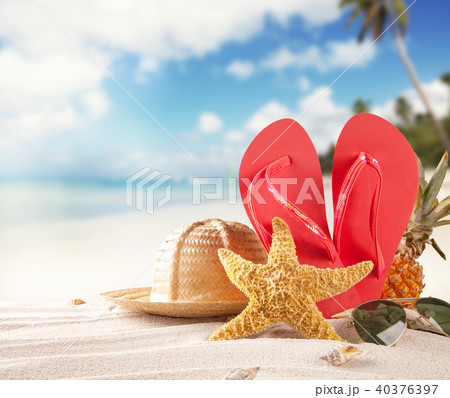 Summer beach with accessories 40376397