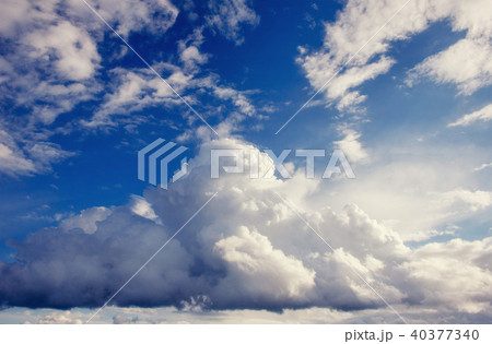 summer landscape beautiful cumulus clouds 40377340