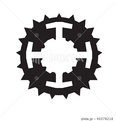 Isolated gear silhouette Isolated gear silhouette 40378218