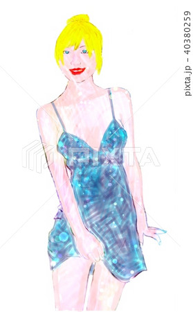 こちらを見て笑う美女６ 40380259