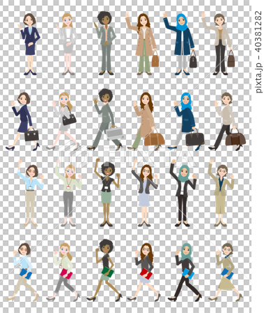 Illustration of various people / Business woman 40381282