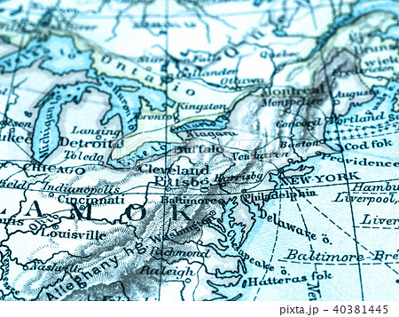 古地図 アメリカ東部の写真素材 40381445 Pixta