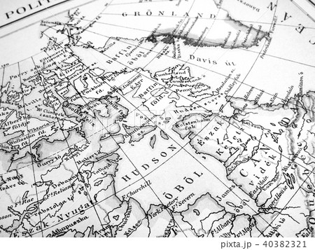 古地図　カナダとグリーンランド 40382321