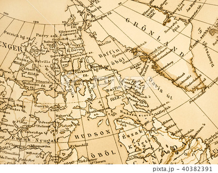 古地図　カナダ北部とグリーンランド 40382391