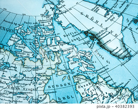 古地図　カナダ北部とグリーンランド 40382393