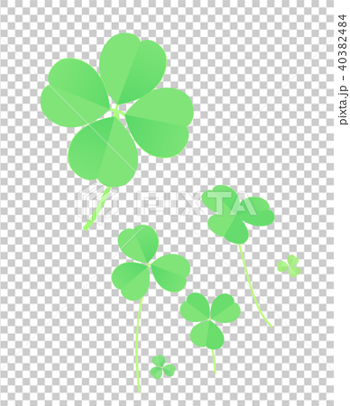 Illustration material of four-leaf clover and... - Stock Illustration  [40382484] - PIXTA