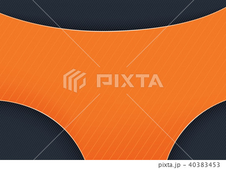Orange Graphic Shape on Dark Stripped Background 40383453