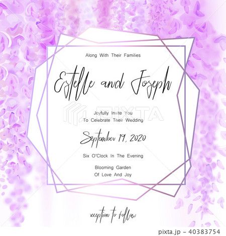Save the date card, wedding invitation, greeting card with beautiful flowers and letters 40383754