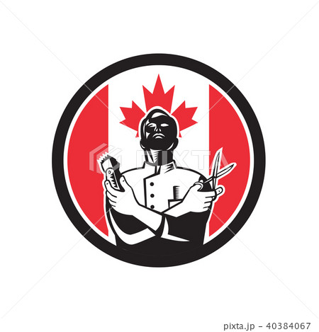 Canadian Barber Canada Flag Icon 40384067