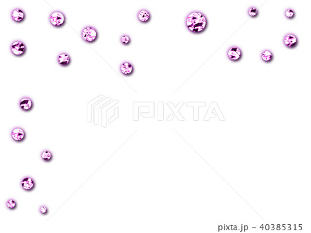 ラインストーン ピンク 透過背景のイラスト素材