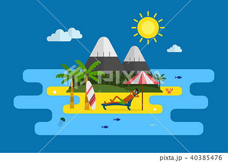 Tropical Island Vacation Postcard 40385476