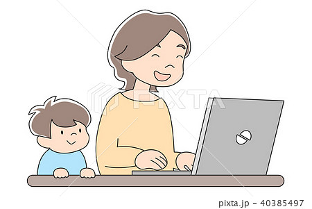 お母さん フリーランスのイラスト素材