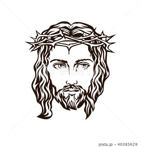Face of Jesus hand drawn 40385629