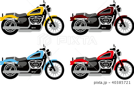 バイクのイラスト素材 40385721 Pixta