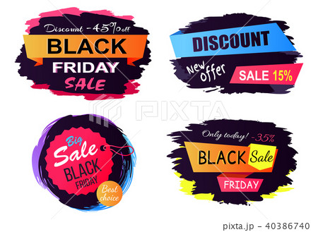 Discount Offer Black Friday Vector Illustration 40386740