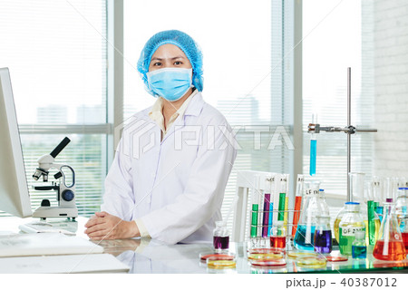 Confident Asian Microbiologist Posing for Photography 40387012