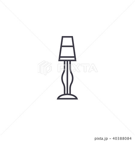 lamp stand vector line icon, sign, illustration on background, editable strokes lamp stand vector line icon, sign, illustration on background, editable strokes 40388084