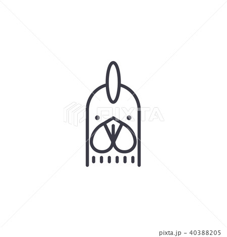 cock head vector line icon, sign, illustration on background, editable strokes cock head vector line icon, sign, illustration on background, editable strokes 40388205
