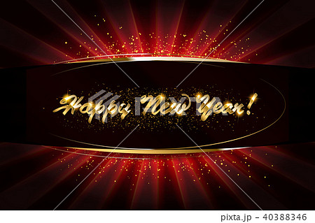 Gold Christmas banner with light bulbs Gold Christmas banner with light bulbs 40388346