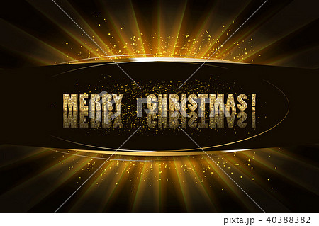 Gold Christmas and New Year banner Gold Christmas and New Year banner 40388382