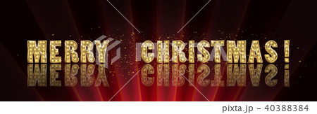 Gold Christmas and New Year banner Gold Christmas and New Year banner 40388384