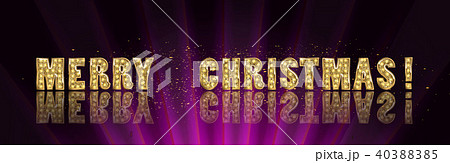 Gold Christmas and New Year banner Gold Christmas and New Year banner 40388385
