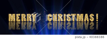 Gold Christmas and New Year banner Gold Christmas and New Year banner 40388386