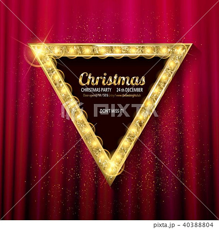 Christmas banner with light bulbs. Christmas banner with light bulbs. 40388804