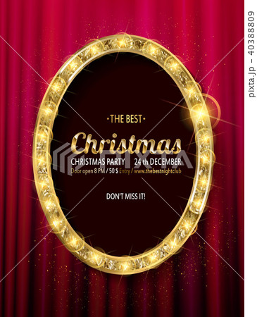 Christmas banner with light bulbs. Christmas banner with light bulbs. 40388809
