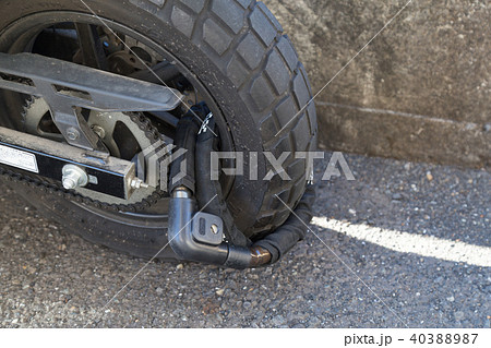 バイク 盗難防止の写真素材 4037