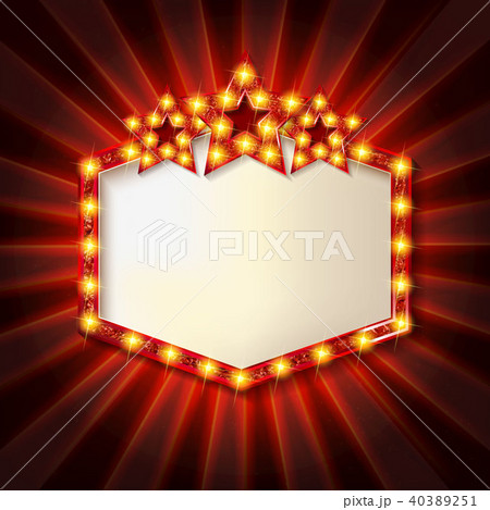 Retro Showtime 1950s Sign Design. 40389251
