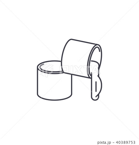 grease, lubricant vector line icon, sign, illustration on background, editable strokes 40389753